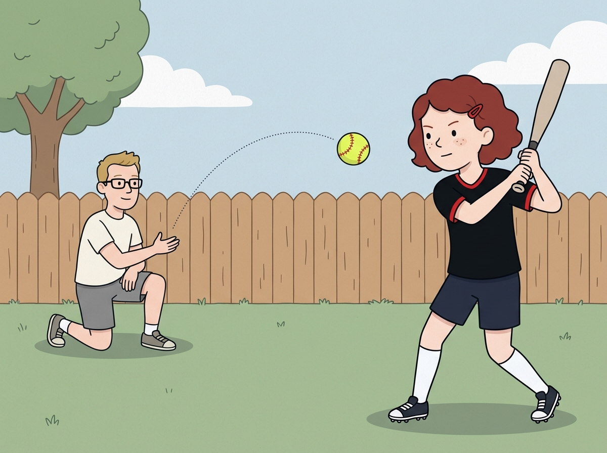 Illustration of Soft Toss drill